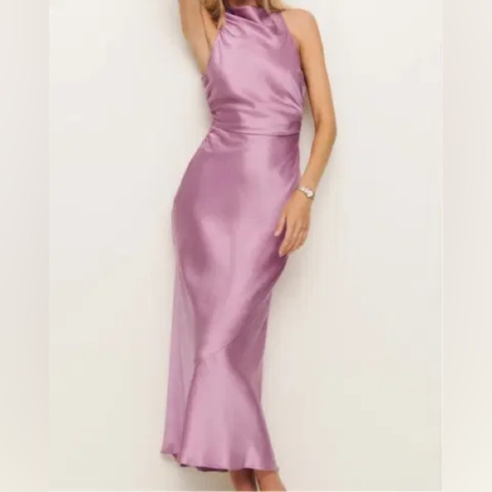 NEW Reformation Casette Silk Dress Size 10 B592